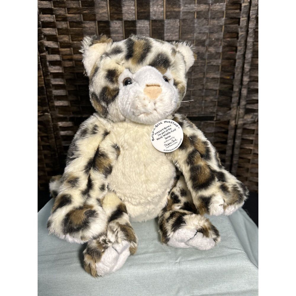 Build A Bear 2006 Snow Leopard‎ 15" World Wildlife Fund WWF Stuffed Animal Plush